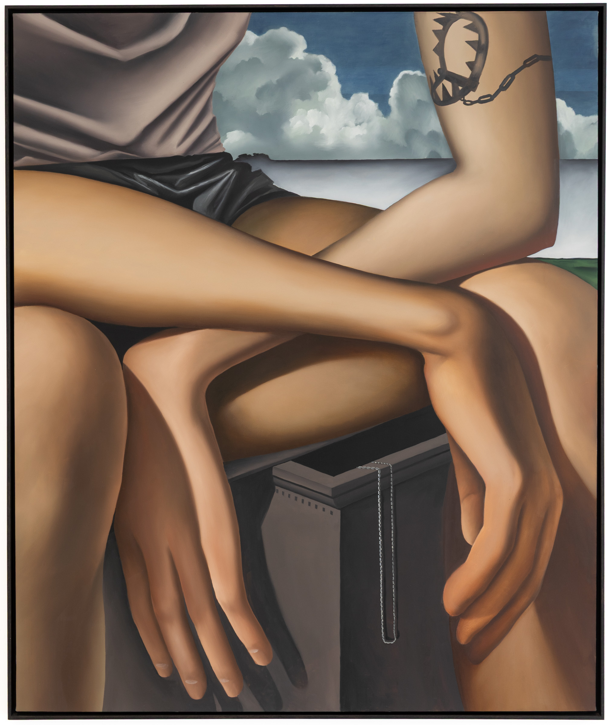 Justin Liam O'Brien, Snare, 2023, Oil on linen, 73 3/5 × 61 4/5 × 2 in | 187 × 157 × 5 cm