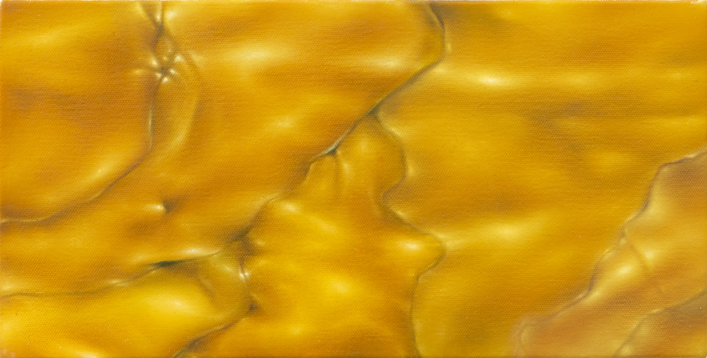 Alejandra Moros, Arranca/Acompaña, 2025, Oil on canvas, 6 × 12 in | 15.25 × 30.5 cm