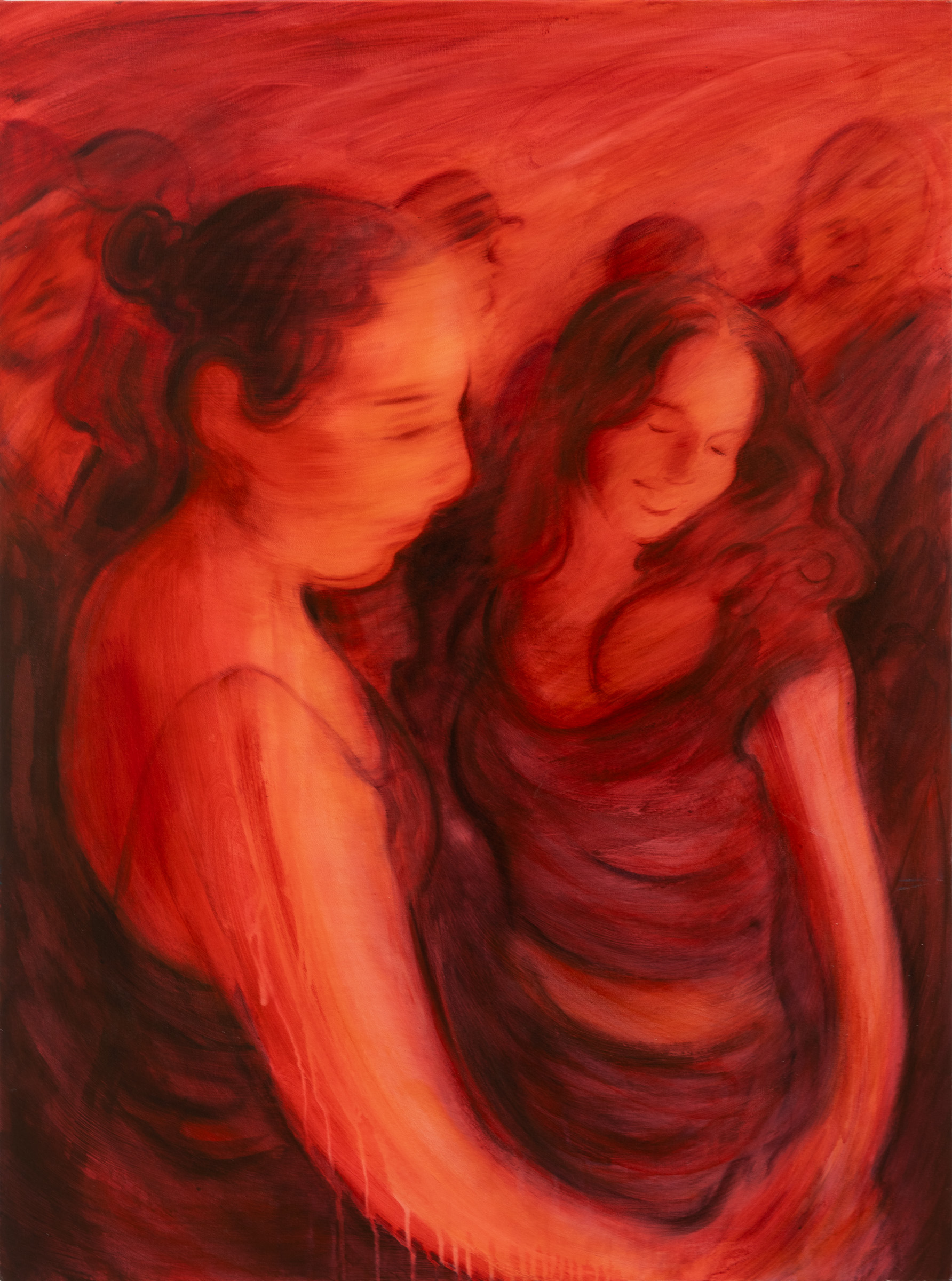 Zoe Schweiger, Let's Dance, 2026, Acrylic on canvas, 48 × 36 × 2 in | 122 × 91.4 × 5 cm