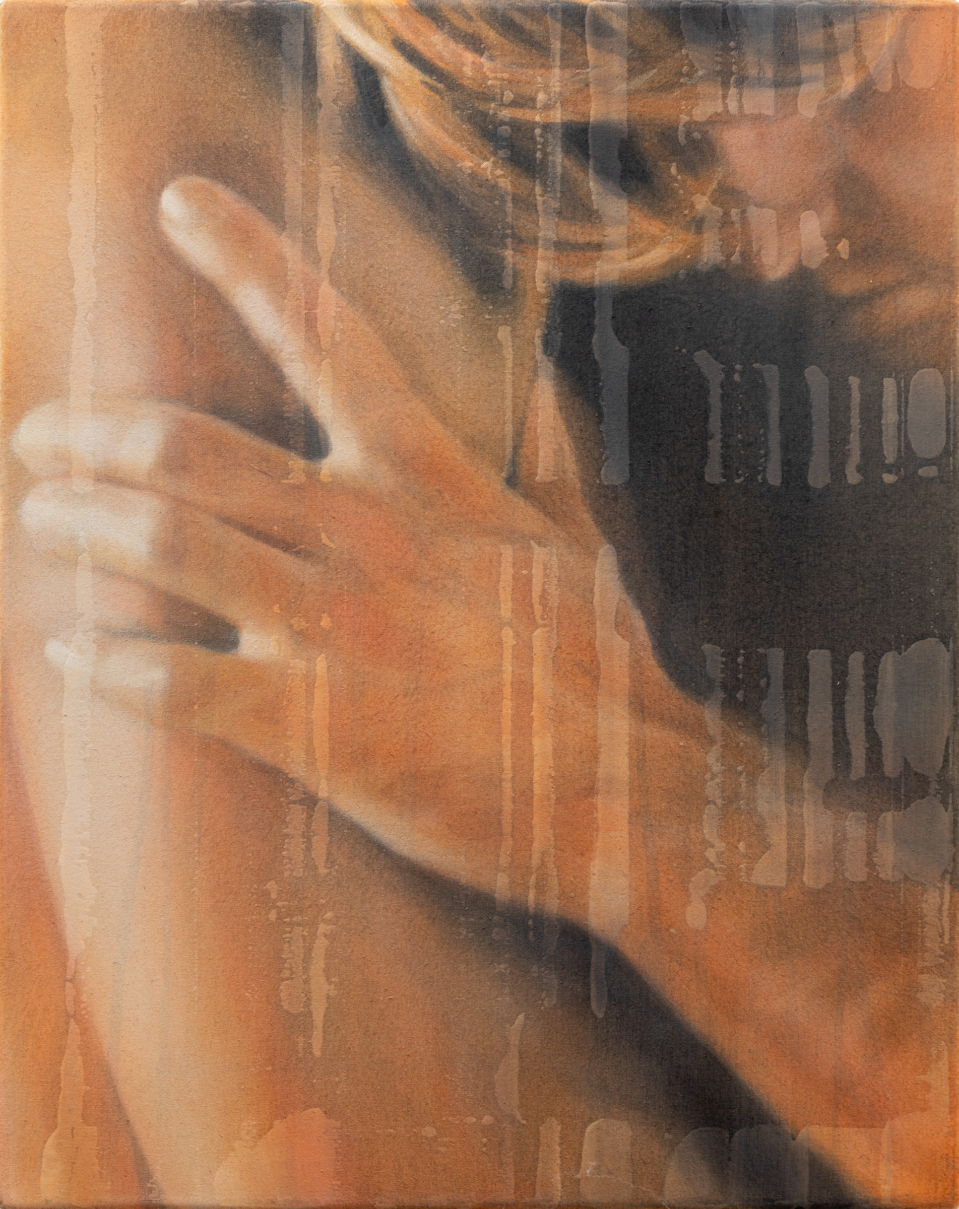 Graham Silveria Martin, Held II, 2026, Acrylic on calico, 15 7/10 × 19 7/10 in | 40 × 50 cm